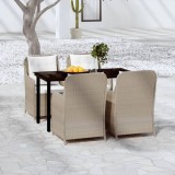 VidaXL Set de mobilier pentru grădină, 5 piese, maro