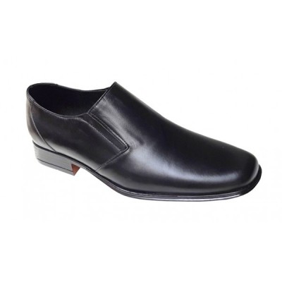Pantofi eleganti barbati din piele naturala - Model negru fara siret GKR foto