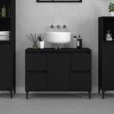 VidaXL Dulap de chiuvetă, negru, 80x33x60 cm, lemn prelucrat 821277