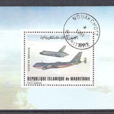 Mauritanie 1981 Aviation, perf. sheet, used O.017