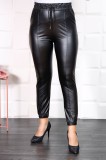 Pantalon Piele Eco vatuiti Cu BuzunareMarimea
