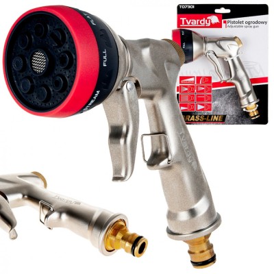 Pistol de pulverizare reglabil cu 8 functii Brass-Line, Tvardy T07301 foto