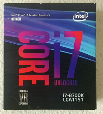 Procesor Intel? Core? i7-8700K Coffee Lake, 3.70GHz, 12M, Socket 1151 foto