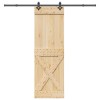 VidaXL Ușă glisantă cu set de feronerie 70x210 cm, lemn masiv de pin