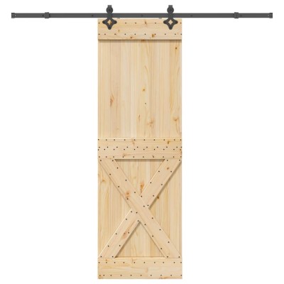 vidaXL Ușă glisantă cu set de feronerie 70x210 cm, lemn masiv de pin foto