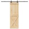 vidaXL Ușă glisantă cu set de feronerie 70x210 cm, lemn masiv de pin