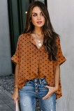 H716-8 Camasa casual din material vaporos si model cu buline