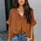 H716-8 Camasa casual din material vaporos si model cu buline