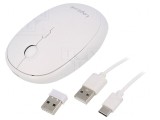 Mouse optic wireless alb USB, Bluetooth 4.0, 3 butoane