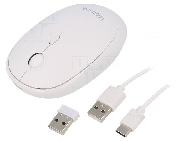 Mouse optic wireless alb USB, Bluetooth 4.0, 3 butoane