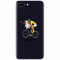Husa silicon pentru Apple Iphone 8 Plus, ET Riding Bike Funny Illustration