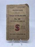 Carticica instructiuni Singer, 1929. Pliant instructiuni utilizare