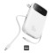 POWER BANK Baseus Qpow2 Digital Display, 20000mAh, 30W, 2 x USB Type-C output/input, 1 x USB, include cablu USB Type-C la USB Type-C 30cm, alb, &quot;P1005