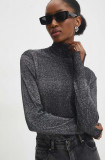 Cumpara ieftin Answear Lab pulover femei, culoarea negru, light, cu guler
