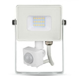 Reflector LED, 10 W, 800 lm, 4000 K, senzor miscare, lumina alb neutru, Alb, General