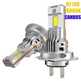 Cumpara ieftin Set Becuri LED H7 INELAG 200W 21000LM 6000K Alb Rece cu Ventilator 12V