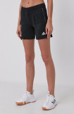 Cumpara ieftin Adidas Performance Pantaloni scurți GM7330 femei, culoarea negru, material neted, medium waist