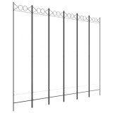 Cumpara ieftin Paravan de camera cu 6 panouri, alb, 240x200 cm, textil