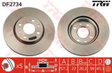 Disc frana FIAT LINEA (323) (2007 - 2016) TRW DF2734