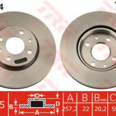 Disc frana FIAT FIORINO Combi (225) (2007 - 2016) TRW DF2734