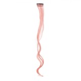 Clamă Păr Copii, Blond Roz Ondulat, 38cm, Negru/Roz, Oem