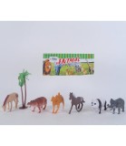 Set Animale de Jucarie 6 Piese din Cauciuc Solid, Figurine Zoo Diverse, Recomandat Copii 3 Ani+