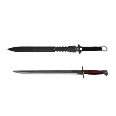 Set maceta si sabie de vanatoare, DEPOX&amp;reg;, otel inoxidabil, 61 cm foto