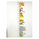 Cumpara ieftin Sticker Perete Autocolant cu Centimetru pentru Copii - Animale din Jungla - 864930