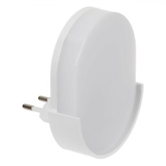 Lampă de Veghe, Model Simplu, Plastic, Alb, 7.5x2.5x9.5 cm, 0.6W, 230V