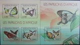 REP.BURUNDI - FLUTURI DIN AFRICA-1 M/SH.+ 1 S/SH.-MNH** - RBU 27, Fauna