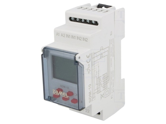 Timer interval 1 an 230VAC șină DIN IP20