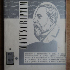 Revista Manuscriptum nr. 4/1971