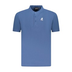 U.S. Grand POLO Tricou barbati cu guler tunica, logo brodat, regular fit, albastru, S