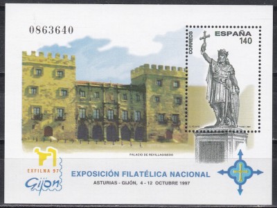 Spania 1997 - Expozitia Nationala Filatelica EXFILNA `97, Colita, MNH foto