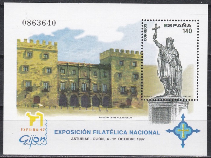 Spania 1997 - Expozitia Nationala Filatelica EXFILNA `97, Colita, MNH