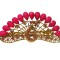 Clama de par in forma de Paun, Vintage, 12 cm, Roz, 67BJ