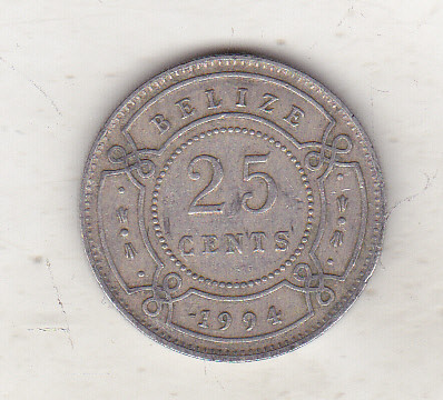 bnk mnd Belize 25 centi 1994