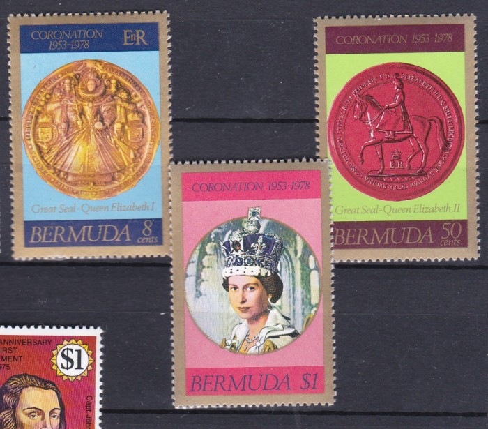 DB1 Bermuda 1978 QEII 25 Ani Incoronare 3 v. MNH
