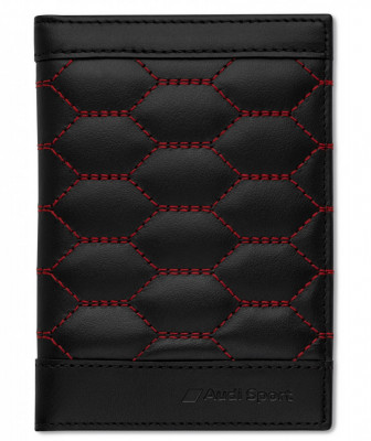 Portofel Documente Auto Talon Oe Audi Sport Protectie RFID Piele Naturala Negru / Rosu 3152201500 foto