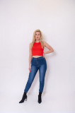 Blugi skinny cu talie inalta Pull&amp;Bear, 36, Albastru