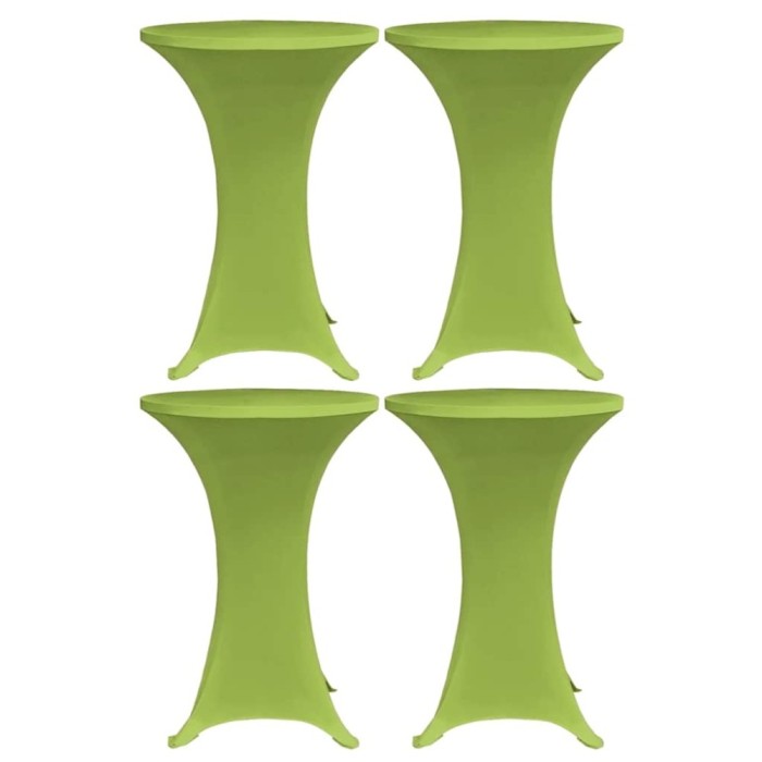 Husa elastica pentru masa, 4 buc., verde, 60 cm