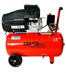 Compresor 50 L -2 pistoane -2,2 kw- 3 CP -KD1471-KRAFTPROFESIONAL foto