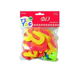 Litere Autoadezive Def din Spuma DACO, Dimensiuni Variabile, 103 Buc/Set, Multicolor, Accesorii Craft, Accesorii Creatie, Litere din Spuma, Litere Aut foto