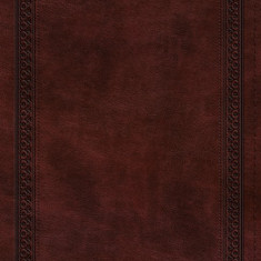 ESV Large Print Compact Bible (Trutone, Mahogany, Border Design)