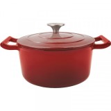 Cratita fonta emailata cu capac 22cm 2.85l Grunberg GR8622
