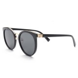 Ochelari De Soare Dama Cu Design Retro Cu Protectie UV 100 -Rama Plastic - Negri, Femei, Protectie UV 100%