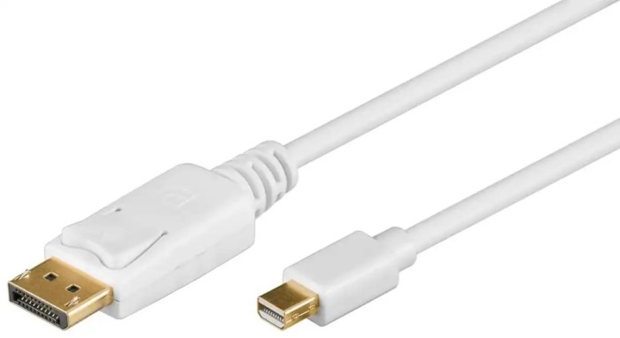 Cablu mini DisplayPort mDP tata la DP tata 1m alb Goobay 52858