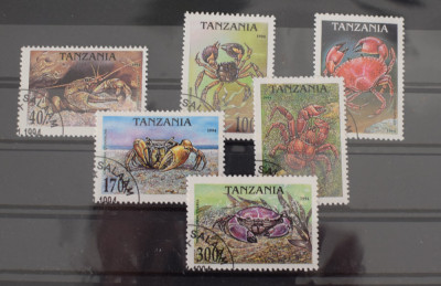TS23/11 Timbre Serie Tanzania - fauna - Raci - crabi foto