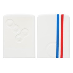 Husa Cheie Auto pentru Renault - 4 Butoane - Keyless Go, kwmobile, Silicon, Alb, 54808.03 foto