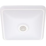 Plafoniera LED cu senzor Hepol, 20W, 1800lm, patrata, lumina rece 6500 K, IP20, moderna